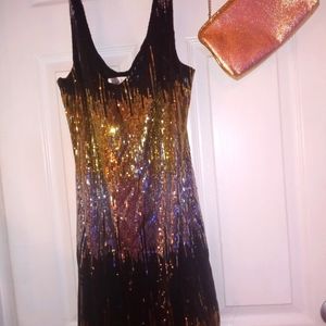Fancy Party dress with matching clutch